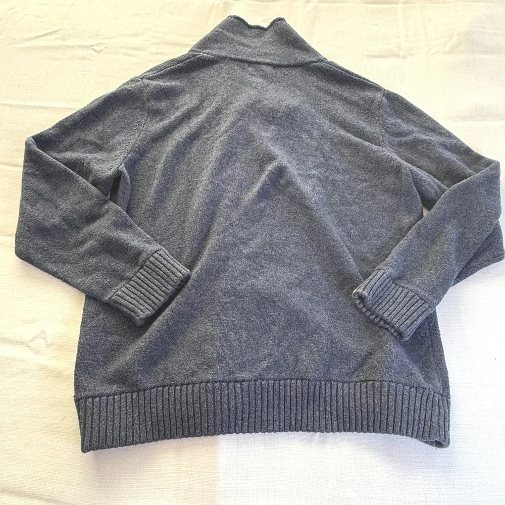 Banana Republic Mens XL Navy Blue Shawl Collar Toggle Wool Blend‎ Sweater